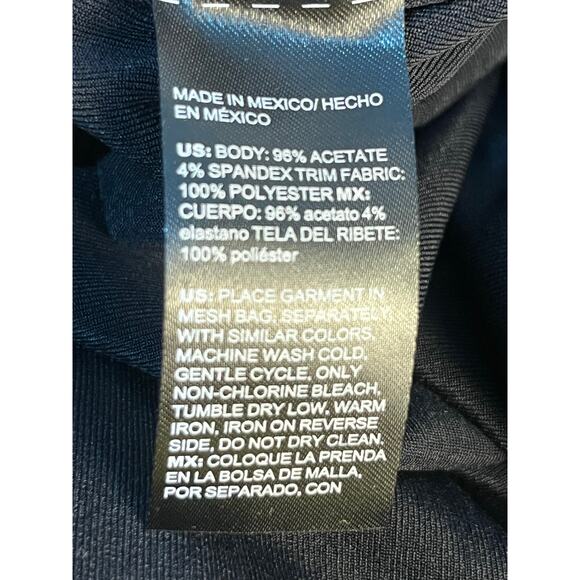 Chico's Dress Size XL Black Liquid Knit Back Tie Cocktail Preppy Holidays Party - Picture 5 of 6